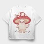 Kawaii Mushroom Character, Tricou Oversize Barbati (Unisex)