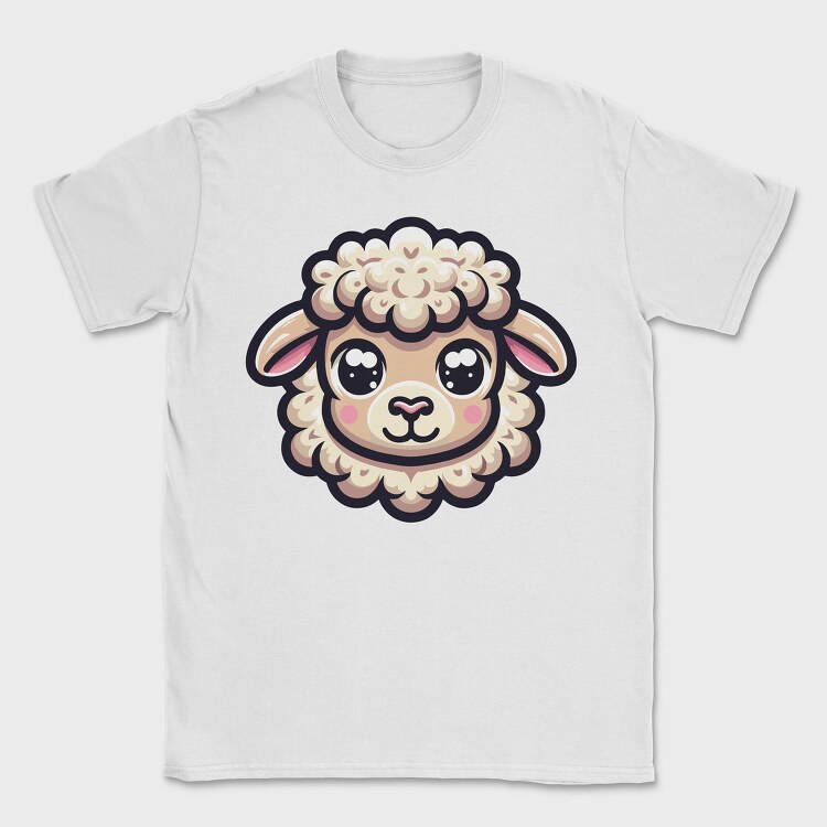 Kawaii Sheep Face, Tricou Barbati (Unisex)