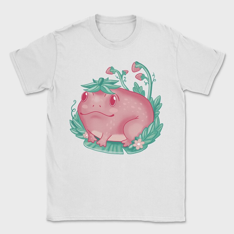 Kawaii Strawberry Happy Frog, Tricou Barbati (Unisex)