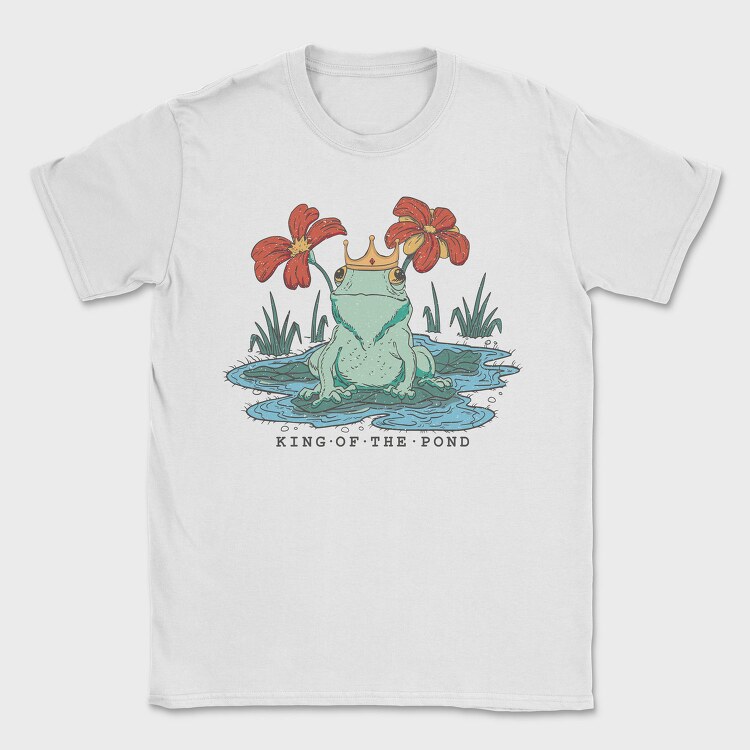 King Of The Pond Cottagecore Frog, Tricou Barbati (Unisex)