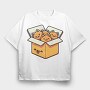 Kitten Nuggets Box, Tricou Oversize Barbati (Unisex)