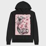Koi Fish Animal Sakura Flowers, Hanorac Oversize Barbati (Unisex)