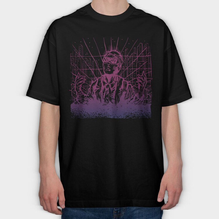 Vr City, Tricou Oversize Barbati (Unisex)