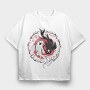 Koi Fish Yin Yang, Tricou Oversize Barbati (Unisex)