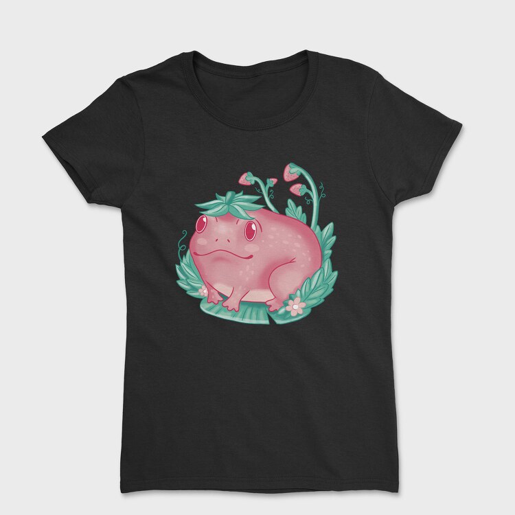 Kawaii Strawberry Happy Frog, Tricou Femei