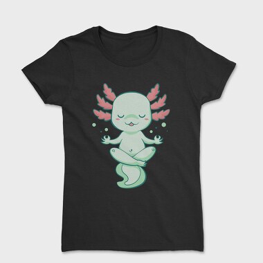 Kawaii Axolotl Meditating, Tricou Femei