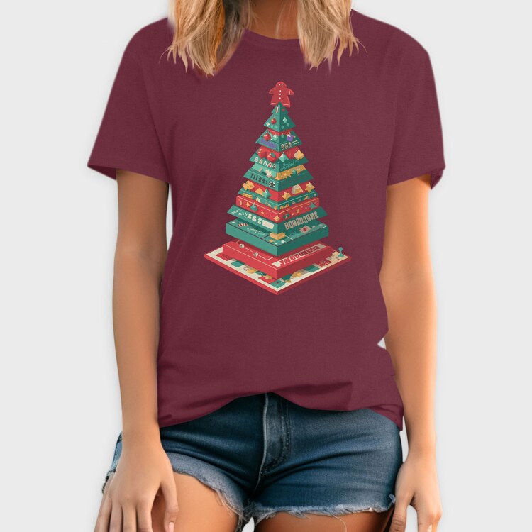 Christmas Tree Boardgames Meeple, Tricou Barbati (Unisex)