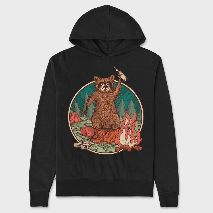 Raccoon Beer, Hanorac Oversize Barbati (Unisex)
