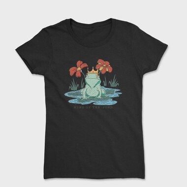 King Of The Pond Cottagecore Frog, Tricou Femei