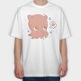 Kawaii Flap Jack Octopus, Tricou Oversize Barbati (Unisex)