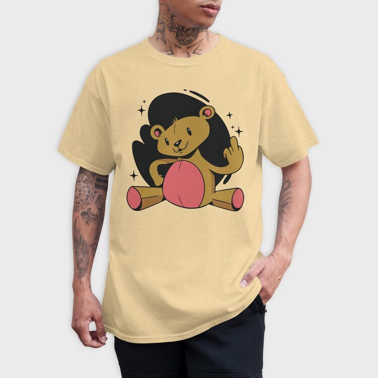 Rude Teddy Bear, Tricou Barbati (Unisex)