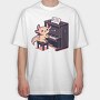 Axolotl Pianist, Tricou Oversize Barbati (Unisex)