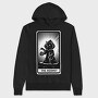 Cat Tarot Card Fantasy The Hermit, Hanorac Oversize Barbati (Unisex)