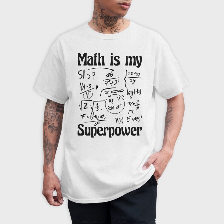 Math Superpower, Tricou Barbati (Unisex)