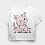 Cat Toy Plushie, Tricou Oversize Barbati (Unisex)
