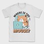Cat Using Computer Mouse, Tricou Barbati (Unisex)
