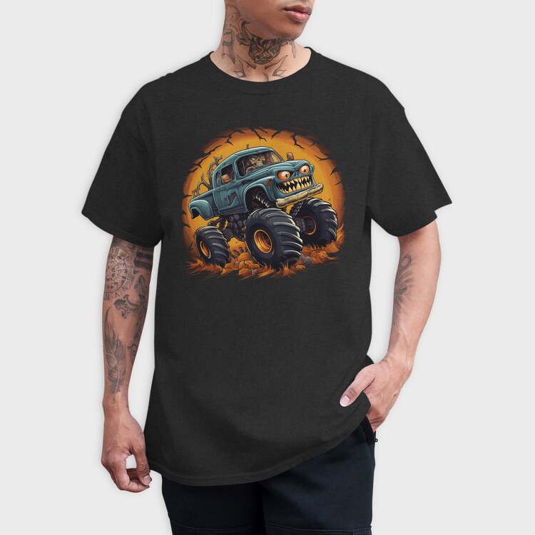 Halloween Monster Truck, Tricou Barbati (Unisex)