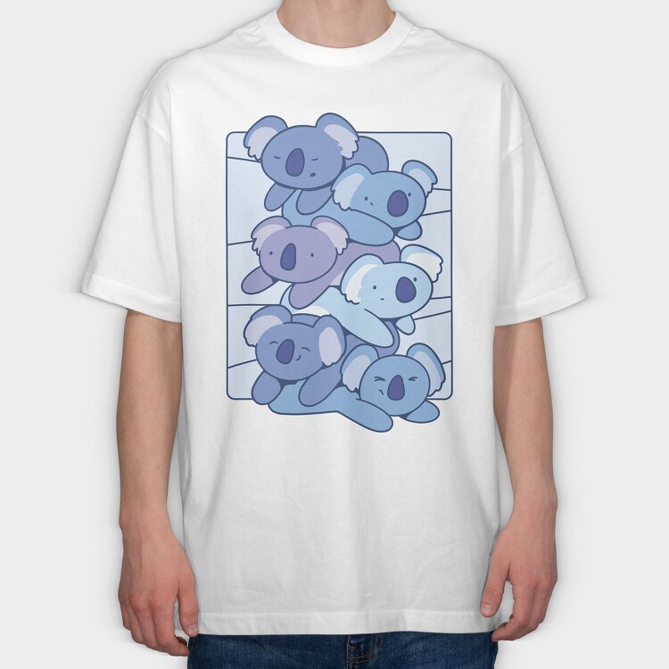 Koala Animal Cute Tower, Tricou Oversize Barbati (Unisex)