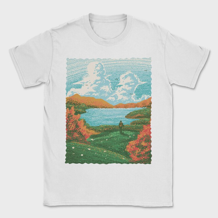Lake Sight Painting, Tricou Barbati (Unisex)