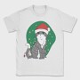 Cat With Fairy Lights Christmas, Tricou Barbati (Unisex)