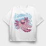 Laughsolotl Funny Axolotl Laughing, Tricou Oversize Barbati (Unisex)