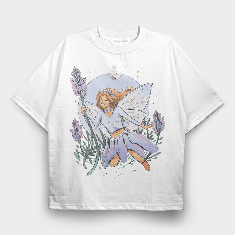Lavender Fairy Cottagecore, Tricou Oversize Barbati (Unisex)