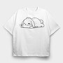 Lazy Bunny, Tricou Oversize Barbati (Unisex)