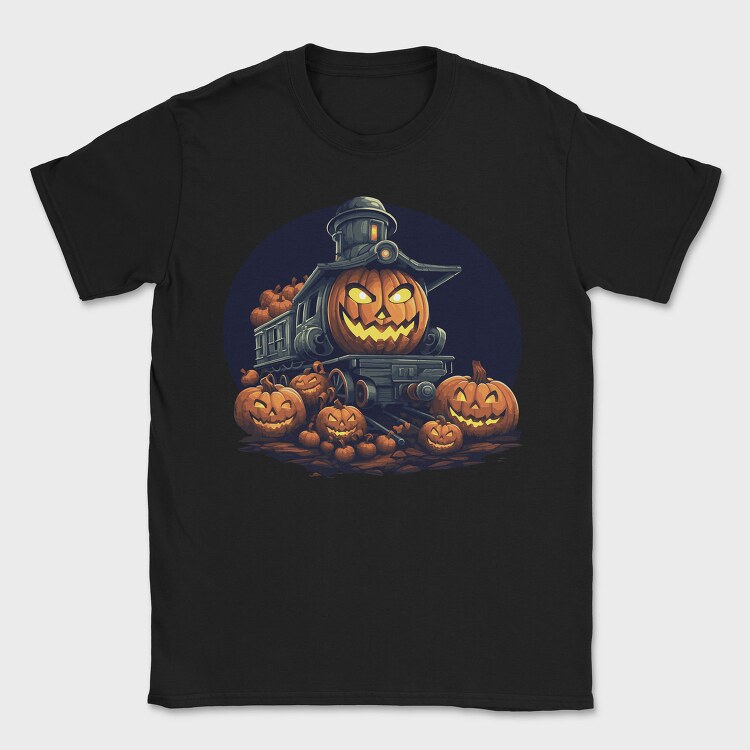 Halloween Pumpkin Train King, Tricou Barbati (Unisex)
