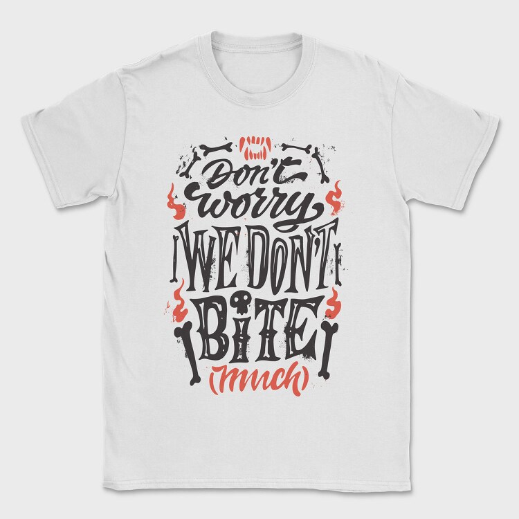 Halloween Vampire Quote We Don'T Bite Much, Tricou Barbati (Unisex)