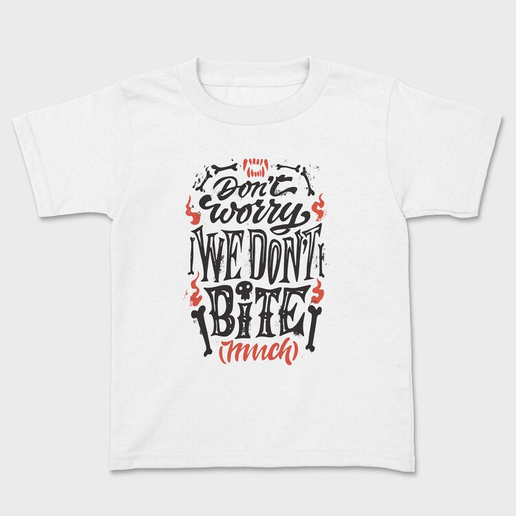 Halloween Vampire Quote We Don'T Bite Much, Tricou Copii