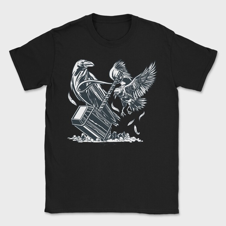 Hammer And Crow Birds Crown, Tricou Barbati (Unisex)