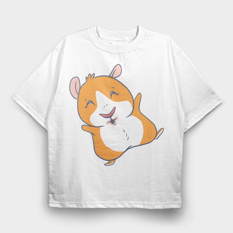 Hammy Huggles, Tricou Oversize Barbati (Unisex)