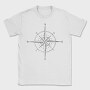 Hand Drawn Compass Rose Illustration, Tricou Barbati (Unisex)