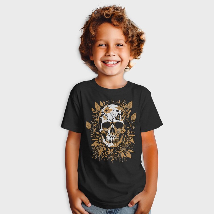 Skull Gold Leaves, Tricou Copii