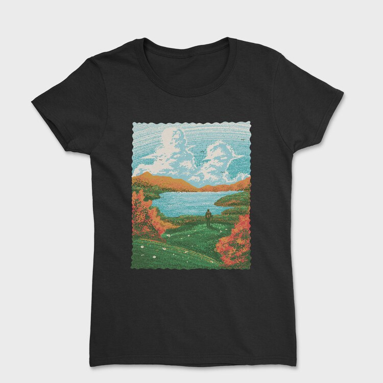 Lake Sight Painting, Tricou Femei