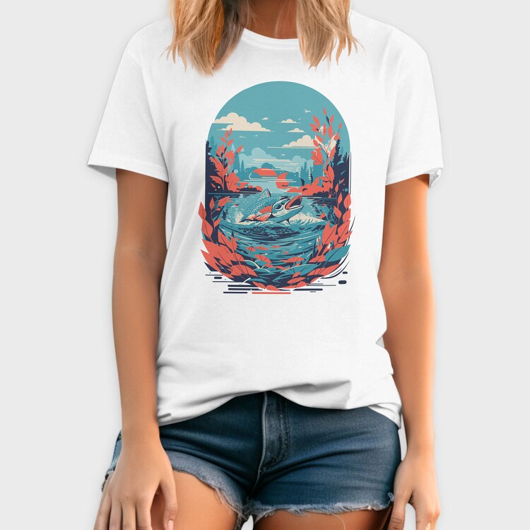 Fish Landscape, Tricou Barbati (Unisex)
