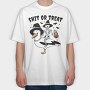 Halloween Seagull Shit Or Treat, Tricou Oversize Barbati (Unisex)