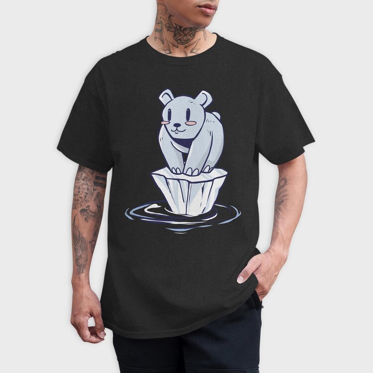 Polar Bear Alone, Tricou Barbati (Unisex)