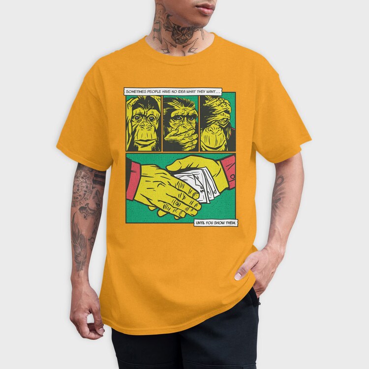 Monkey Money Comics, Tricou Barbati (Unisex)