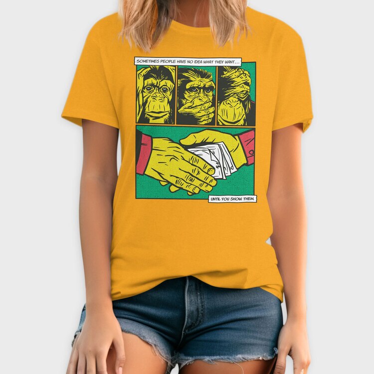 Monkey Money Comics, Tricou Barbati (Unisex)