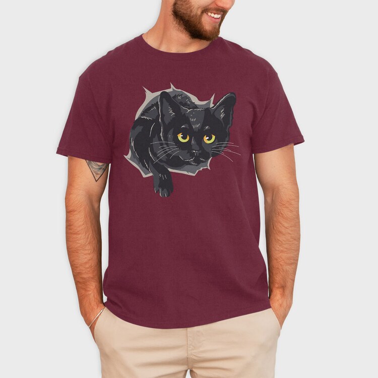 Black Cat Box, Tricou Barbati (Unisex)