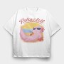 Axolotl At The Beach Relaxolotl, Tricou Oversize Barbati (Unisex)