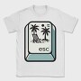 Beach Escape Key Esc, Tricou Barbati (Unisex)