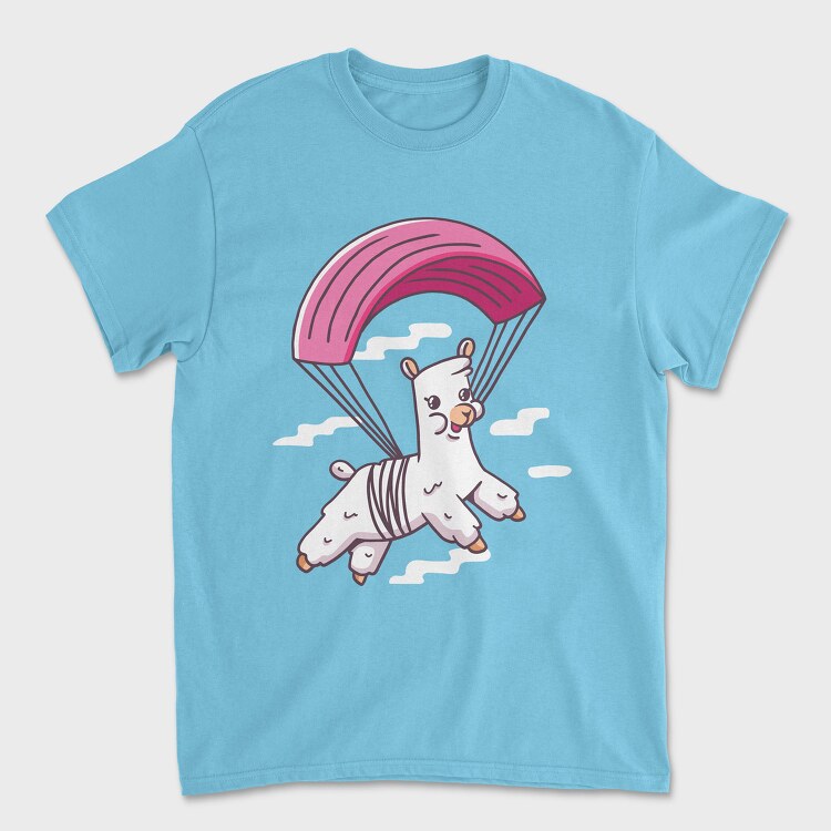 Skydiving Alpaca, Tricou Barbati (Unisex)