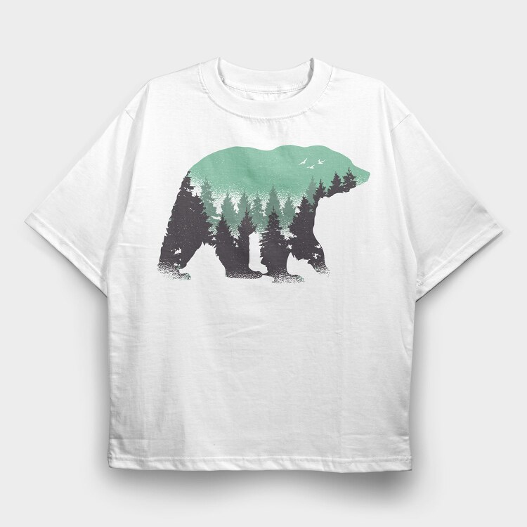 Bear Forest, Tricou Oversize Barbati (Unisex)