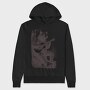 Bear Playing Guitar Hand Drawn, Hanorac Oversize Barbati (Unisex)