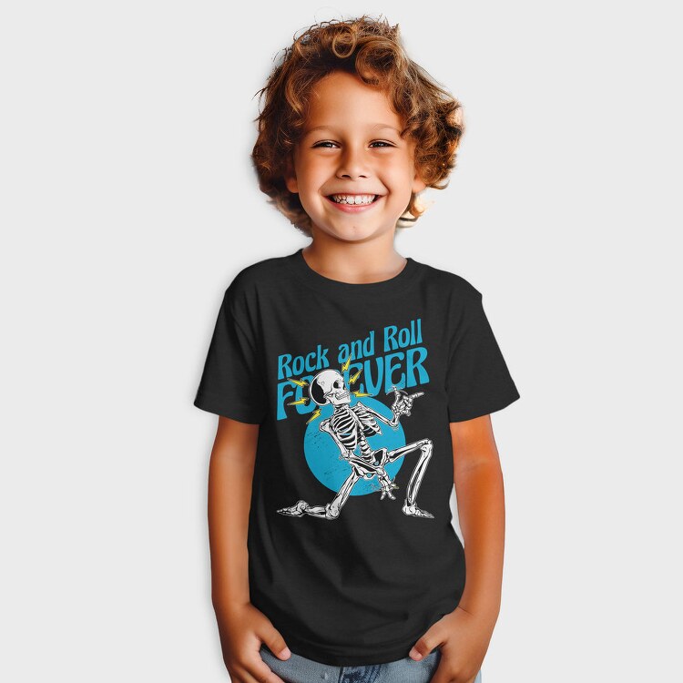 Skeleton Rock And Roll Forever, Tricou Copii
