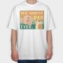 Hamster Pet Quote Dad, Tricou Oversize Barbati (Unisex)