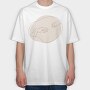 Hand And Cat Animal Paw Creation Moment, Tricou Oversize Barbati (Unisex)
