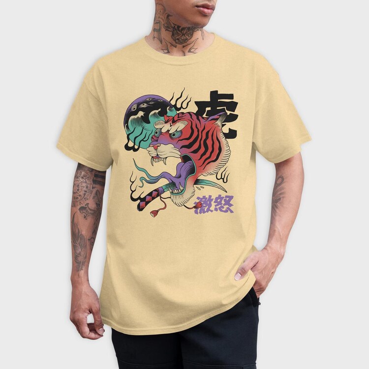 Psychedelic Japanese 03, Tricou Barbati (Unisex)
